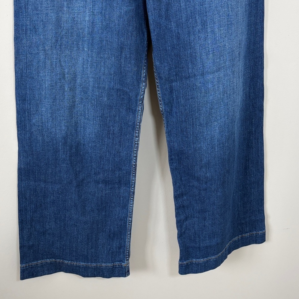 Anthropologie Maeve The Colette Jean Mini Fern Wash High Rise Sz 32 TALL NEW - Picture 6 of 16